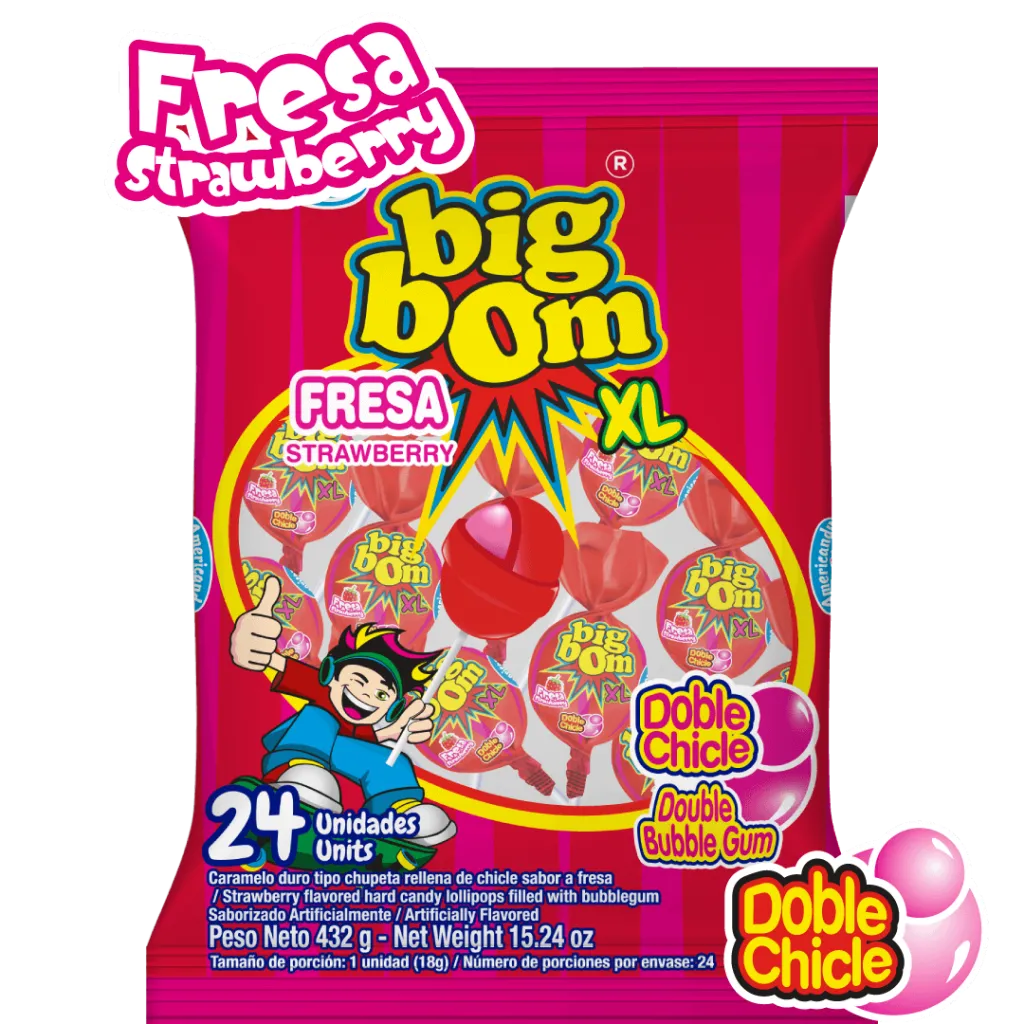 BIGBOM XL FRESA ROJO 1X14X48